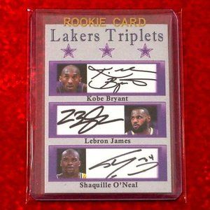 Kobe Bryant * Lebron James * Shaquille O'Neal Facsimilie Autograph Card